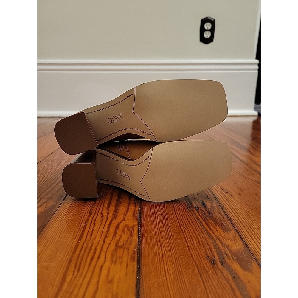 Sarto By Franco Sarto Vallah Bootie Retro Chic Size 6.5 Flared Block Heel - Picture 11 of 14